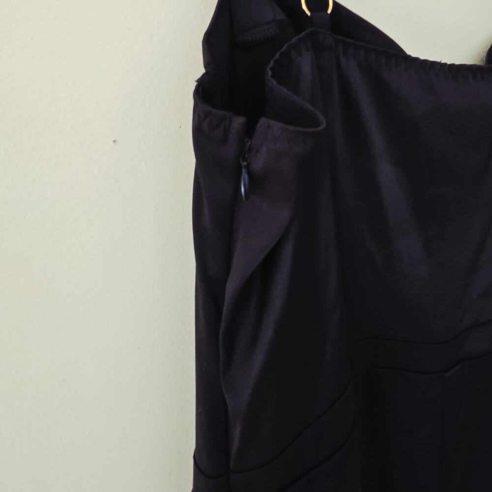 Victoria's Secret Bustier Black Satin Sexy Jumpsuit Women's Size XL - Picture 8 of 10